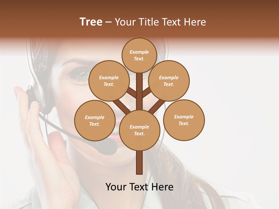 A Woman Wearing A Headset With A Smile On Her Face PowerPoint Template