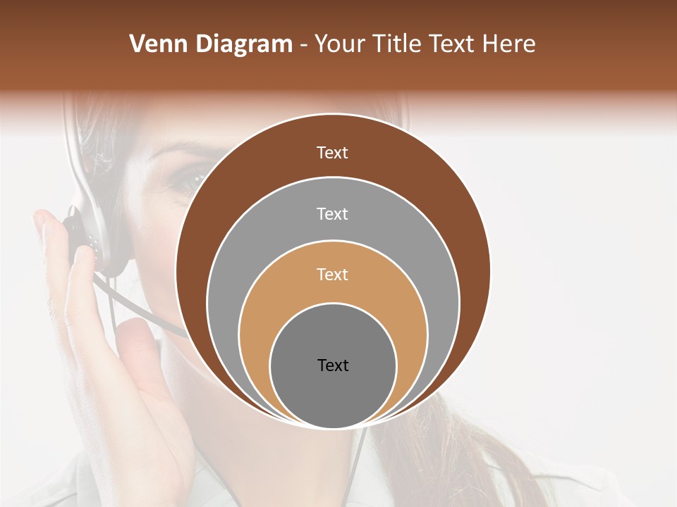 A Woman Wearing A Headset With A Smile On Her Face PowerPoint Template