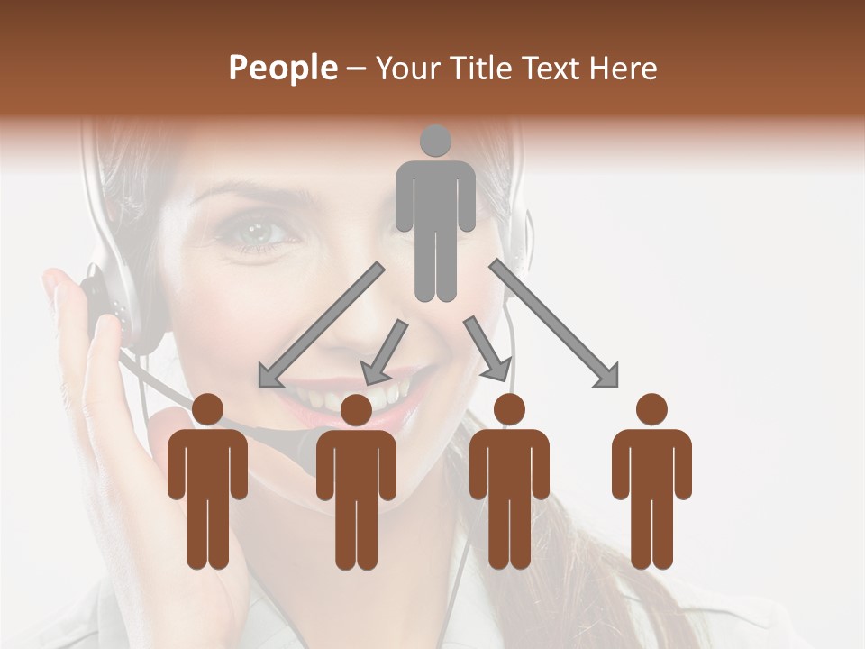 A Woman Wearing A Headset With A Smile On Her Face PowerPoint Template