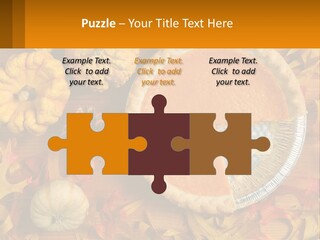 A Pie With A Piece Missing From It On A Table PowerPoint Template