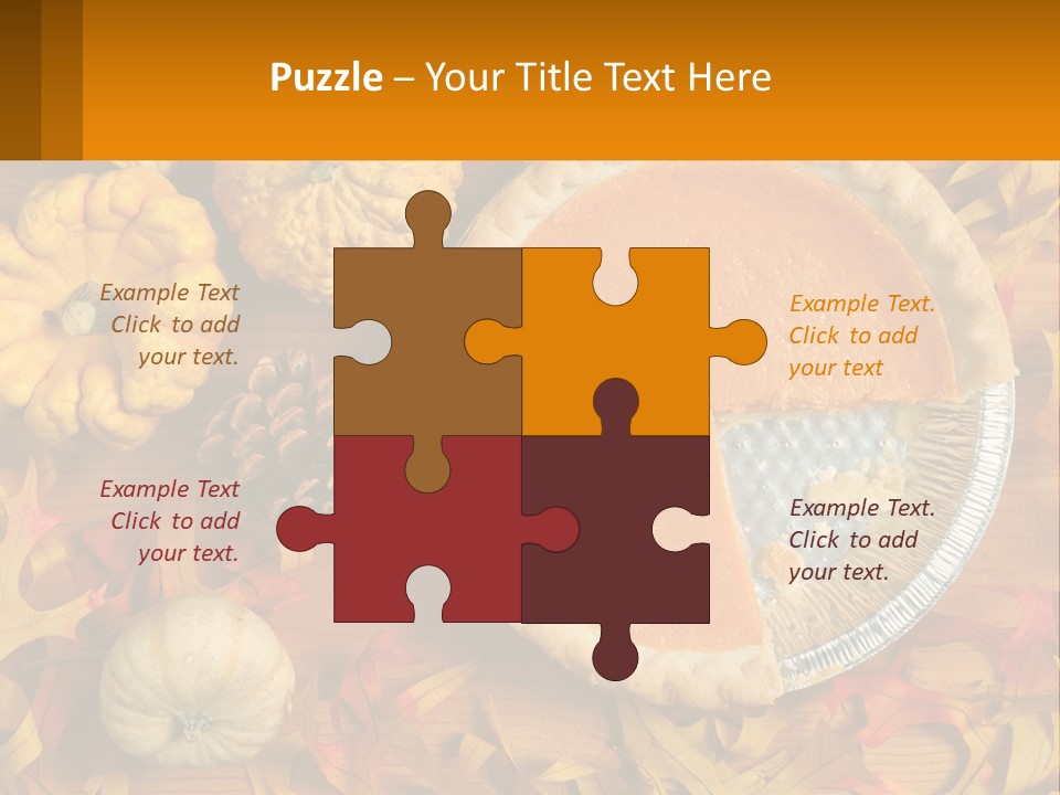 A Pie With A Piece Missing From It On A Table PowerPoint Template