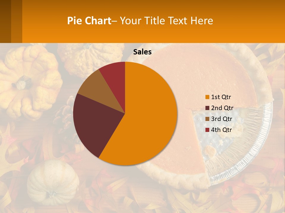 A Pie With A Piece Missing From It On A Table PowerPoint Template