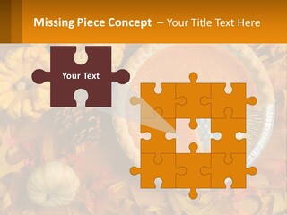 A Pie With A Piece Missing From It On A Table PowerPoint Template