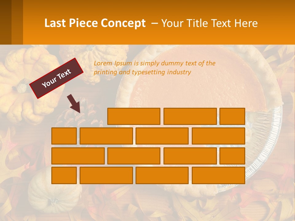 A Pie With A Piece Missing From It On A Table PowerPoint Template