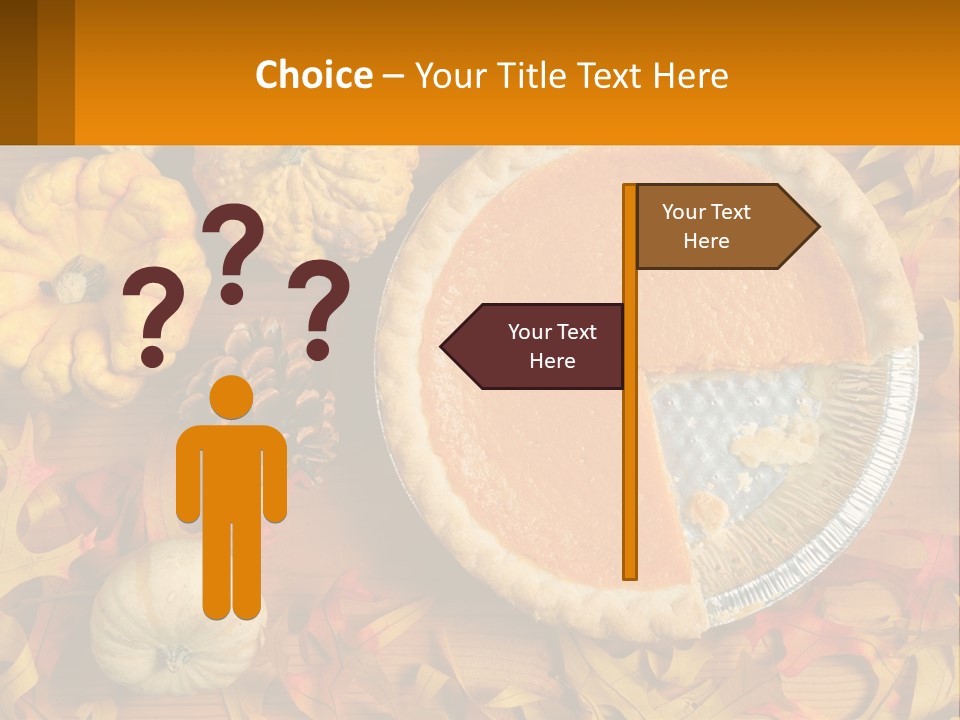 A Pie With A Piece Missing From It On A Table PowerPoint Template
