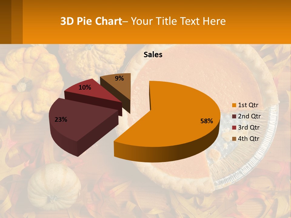 A Pie With A Piece Missing From It On A Table PowerPoint Template