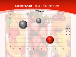 Three Glasses Filled With Different Types Of Fruit PowerPoint Template
