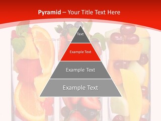 Three Glasses Filled With Different Types Of Fruit PowerPoint Template