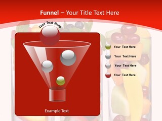 Three Glasses Filled With Different Types Of Fruit PowerPoint Template