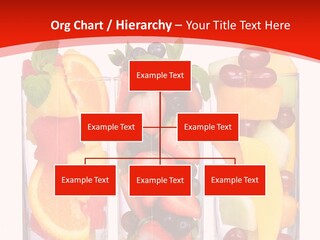 Three Glasses Filled With Different Types Of Fruit PowerPoint Template