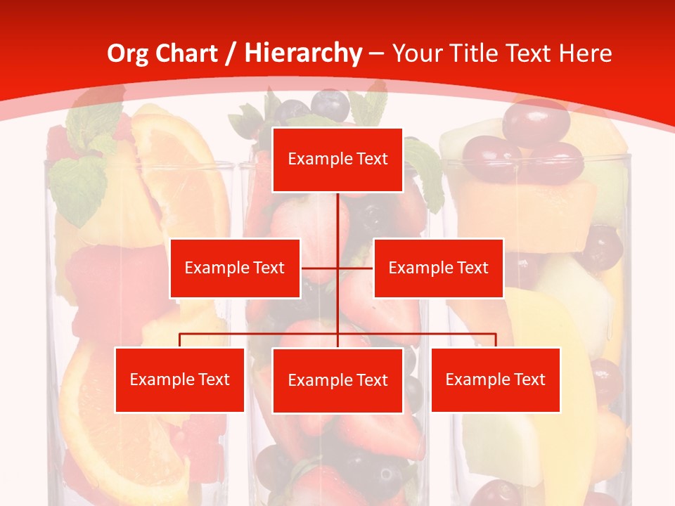 Three Glasses Filled With Different Types Of Fruit PowerPoint Template
