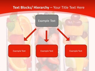 Three Glasses Filled With Different Types Of Fruit PowerPoint Template