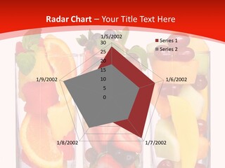 Three Glasses Filled With Different Types Of Fruit PowerPoint Template