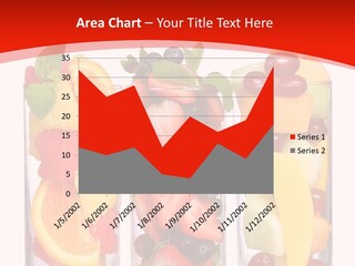 Three Glasses Filled With Different Types Of Fruit PowerPoint Template