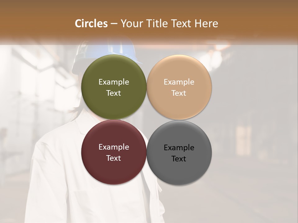 A Woman Wearing A Hard Hat And Glasses PowerPoint Template