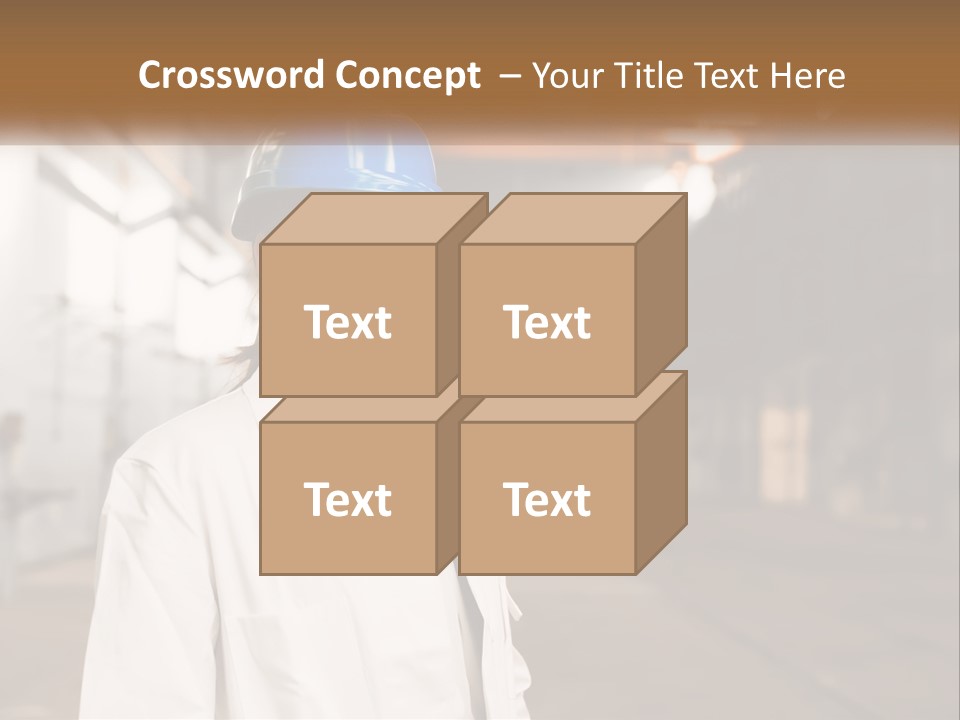 A Woman Wearing A Hard Hat And Glasses PowerPoint Template