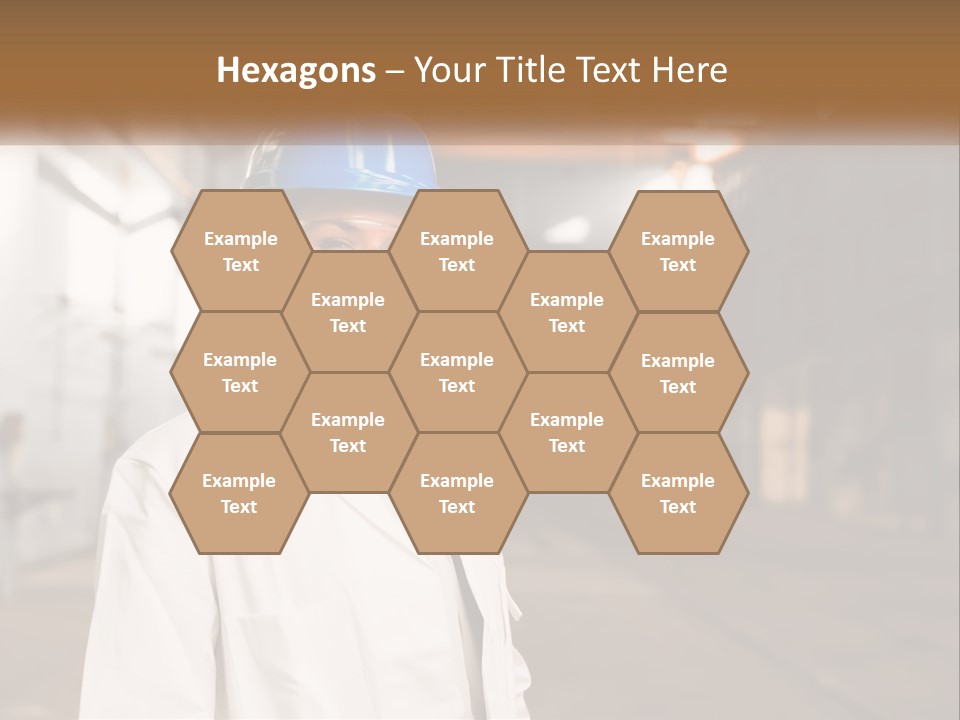 A Woman Wearing A Hard Hat And Glasses PowerPoint Template