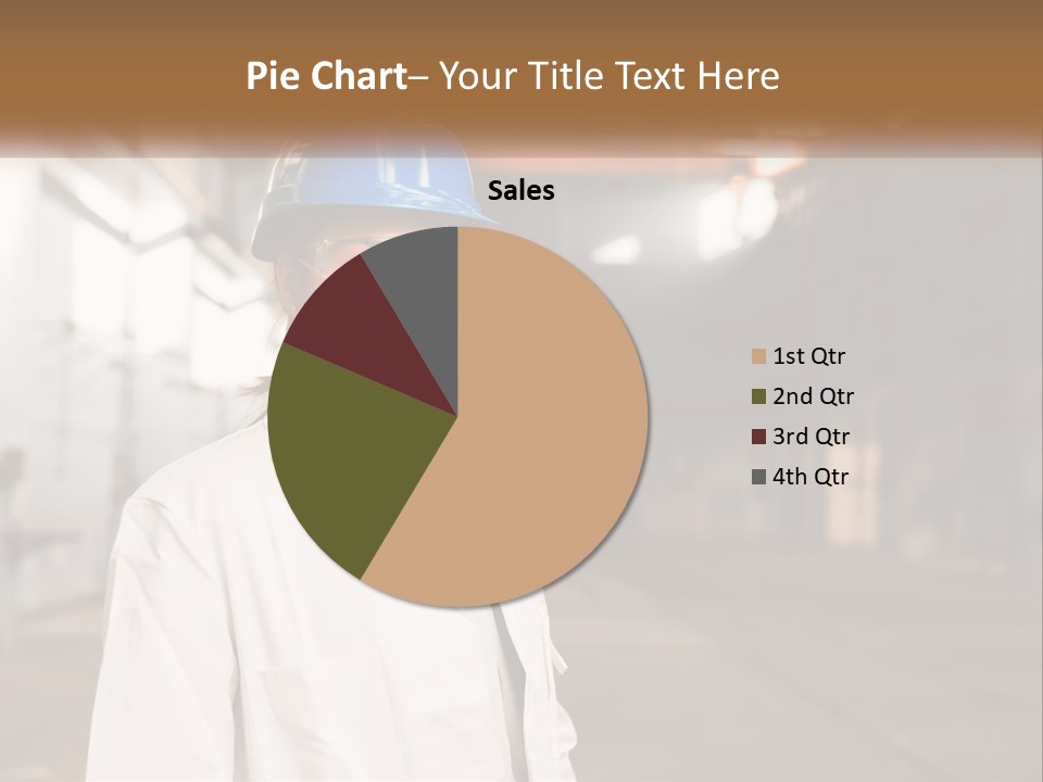 A Woman Wearing A Hard Hat And Glasses PowerPoint Template