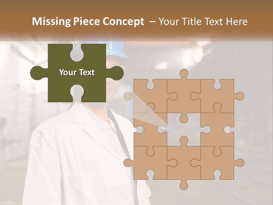 A Woman Wearing A Hard Hat And Glasses PowerPoint Template