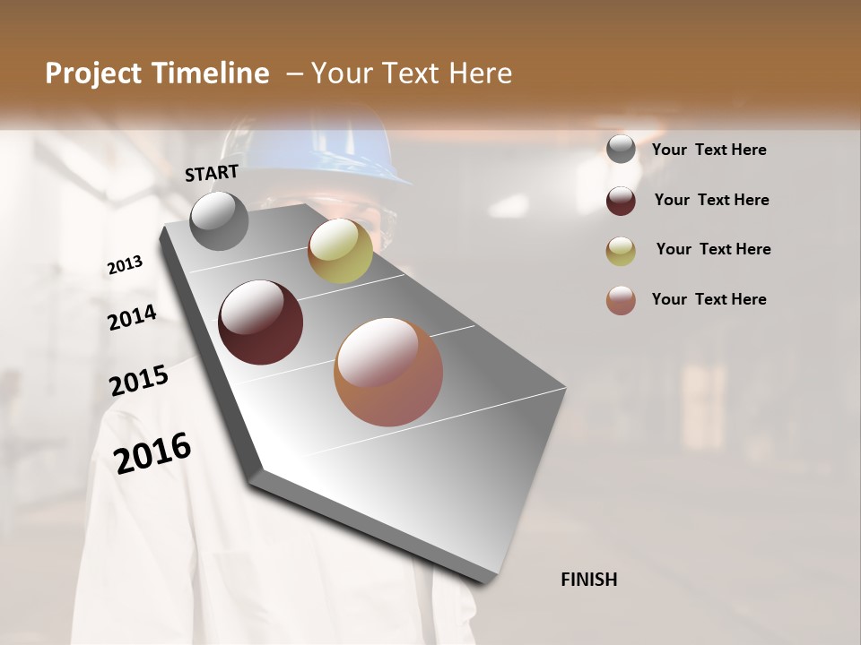 A Woman Wearing A Hard Hat And Glasses PowerPoint Template