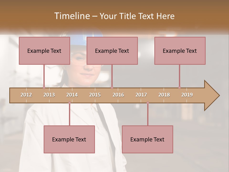 A Woman Wearing A Hard Hat And Glasses PowerPoint Template