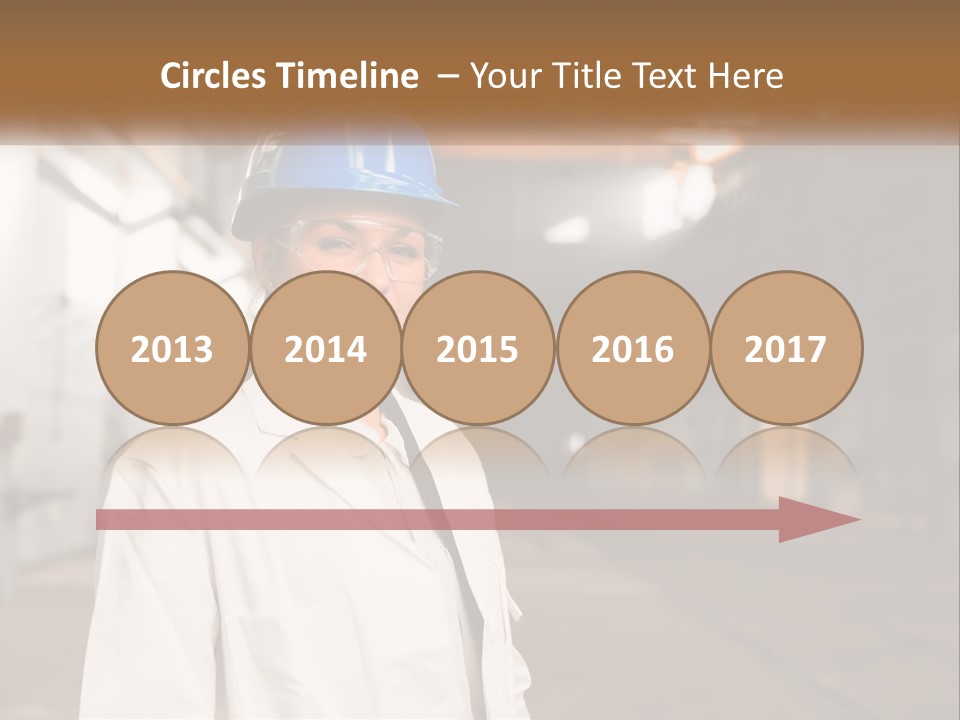 A Woman Wearing A Hard Hat And Glasses PowerPoint Template