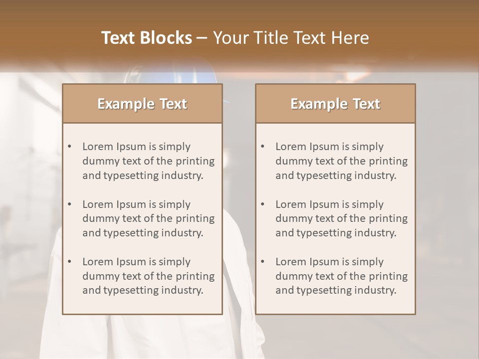 A Woman Wearing A Hard Hat And Glasses PowerPoint Template