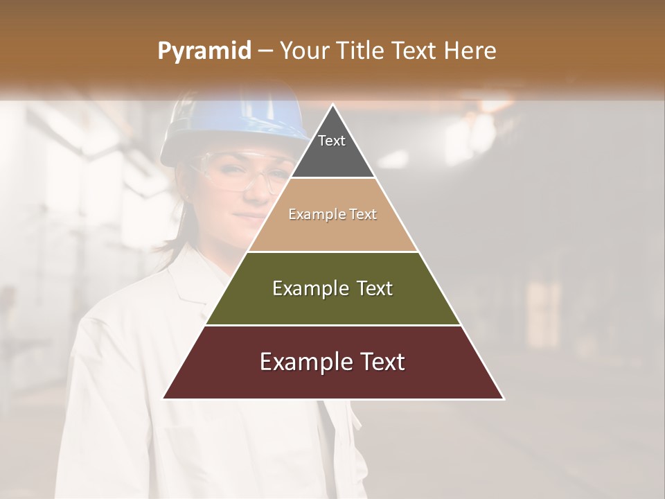 A Woman Wearing A Hard Hat And Glasses PowerPoint Template