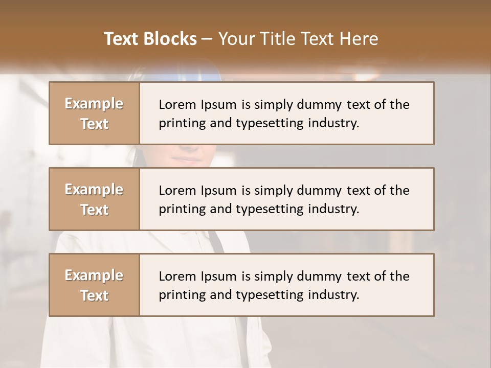 A Woman Wearing A Hard Hat And Glasses PowerPoint Template