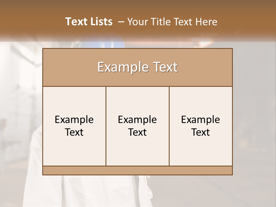 A Woman Wearing A Hard Hat And Glasses PowerPoint Template