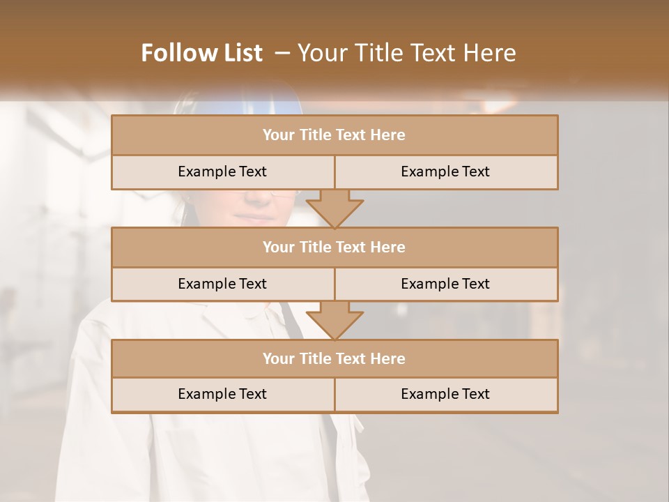 A Woman Wearing A Hard Hat And Glasses PowerPoint Template