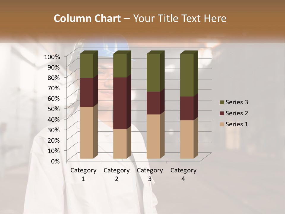 A Woman Wearing A Hard Hat And Glasses PowerPoint Template