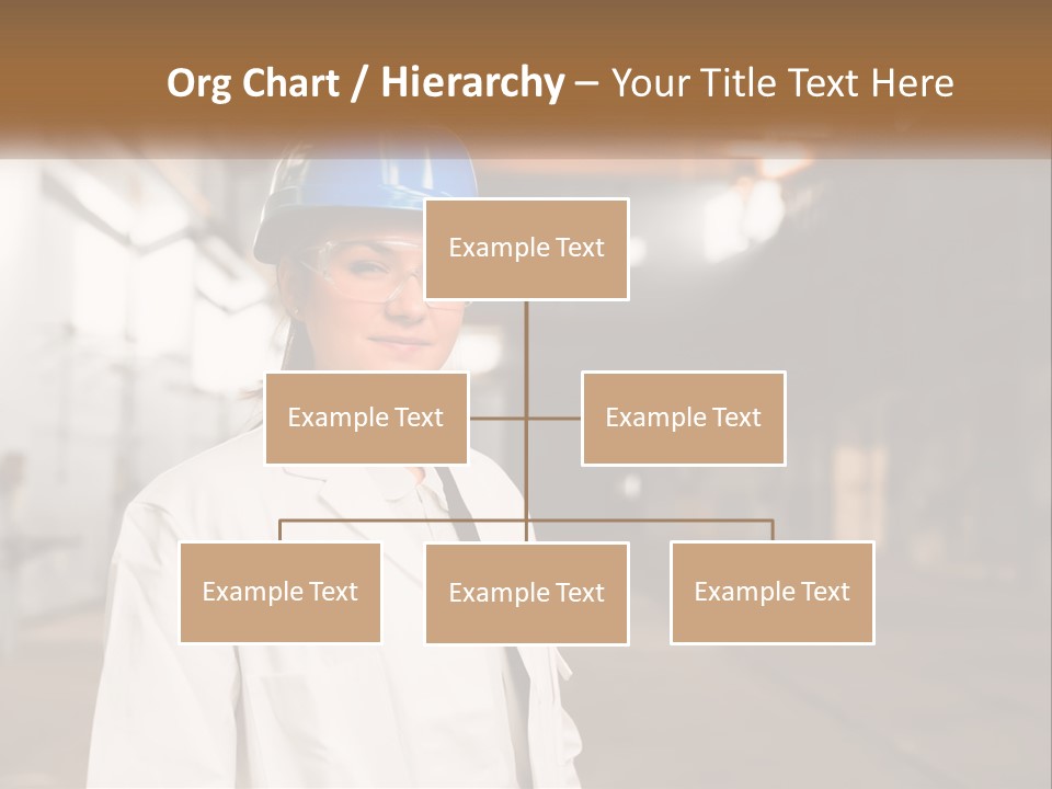 A Woman Wearing A Hard Hat And Glasses PowerPoint Template