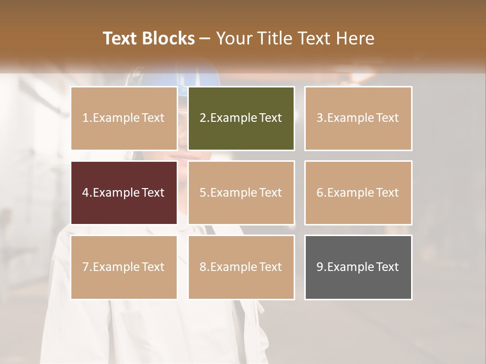 A Woman Wearing A Hard Hat And Glasses PowerPoint Template