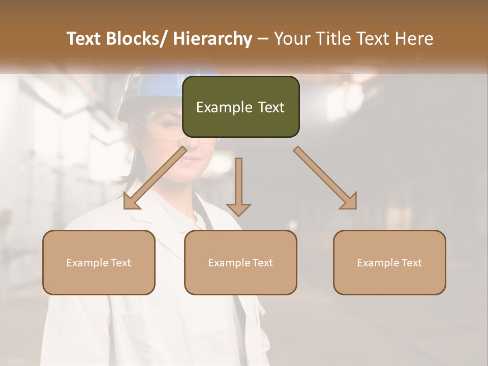 A Woman Wearing A Hard Hat And Glasses PowerPoint Template