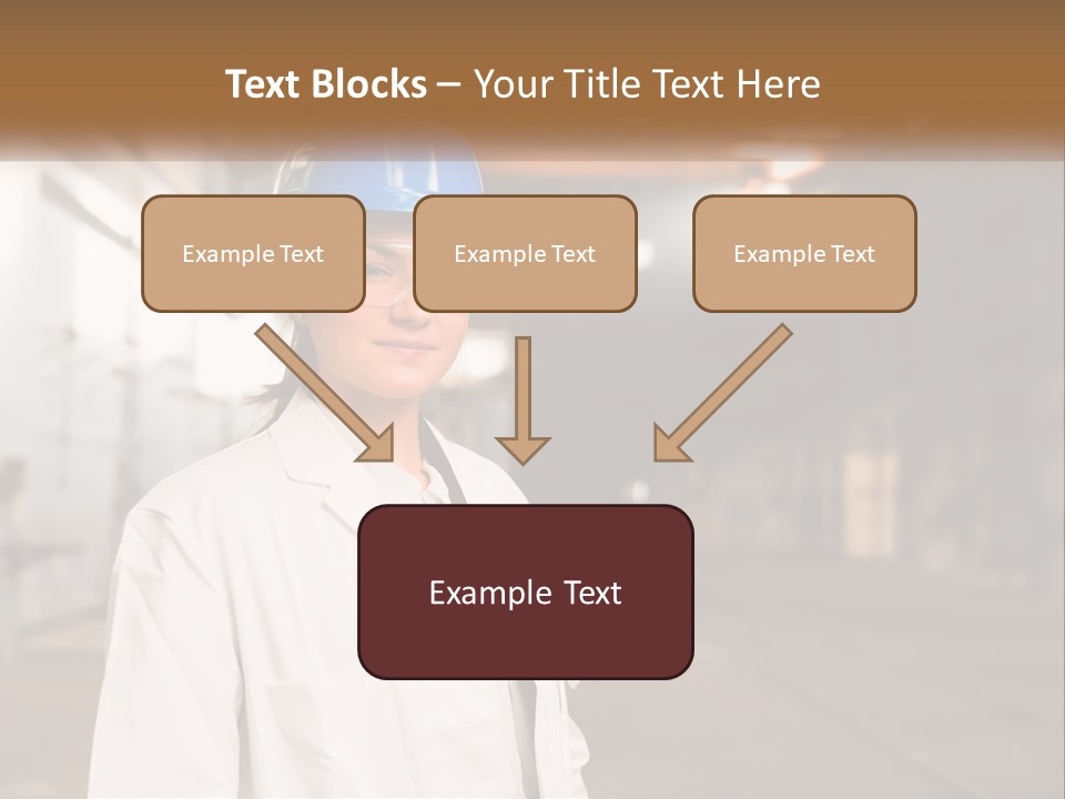 A Woman Wearing A Hard Hat And Glasses PowerPoint Template