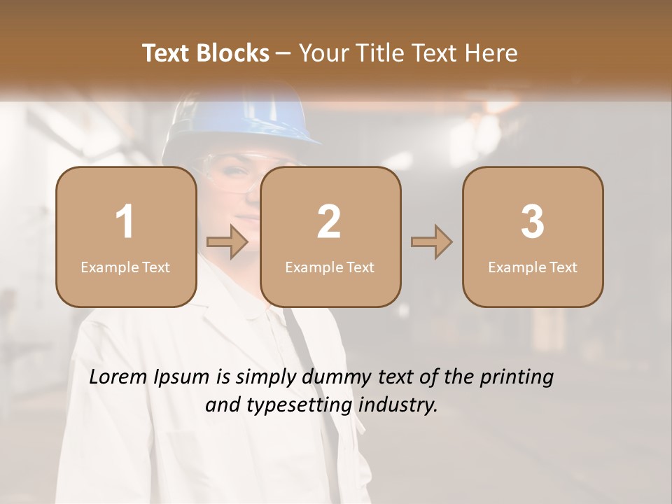 A Woman Wearing A Hard Hat And Glasses PowerPoint Template