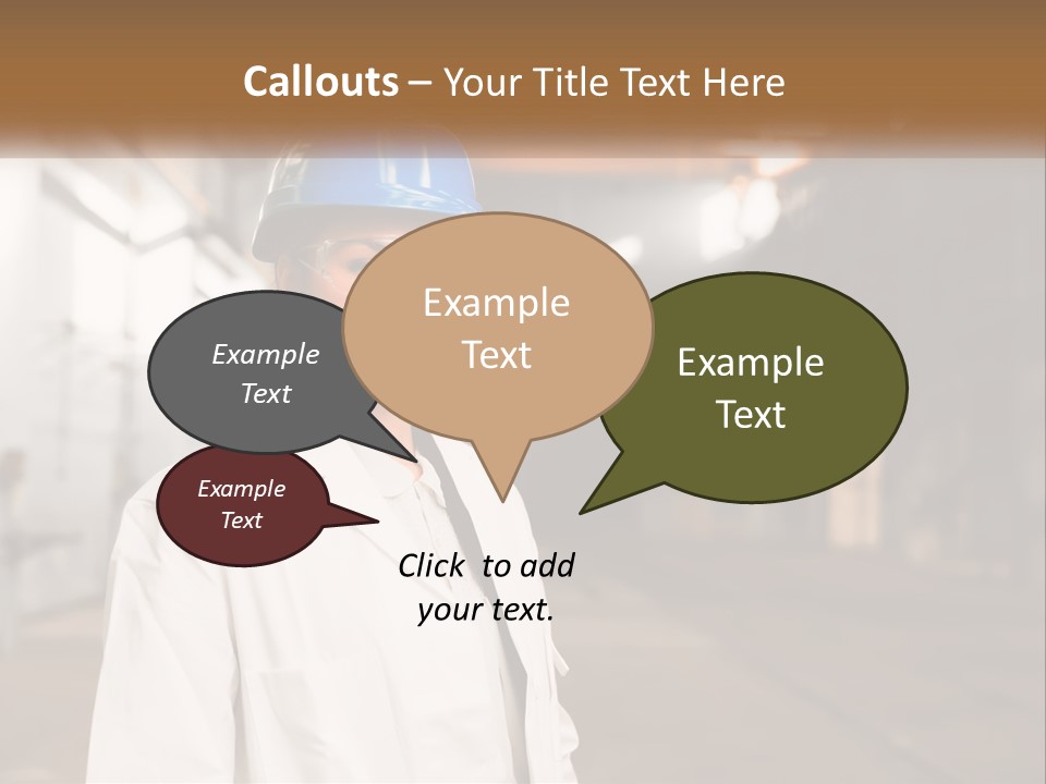 A Woman Wearing A Hard Hat And Glasses PowerPoint Template