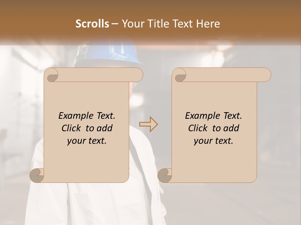 A Woman Wearing A Hard Hat And Glasses PowerPoint Template