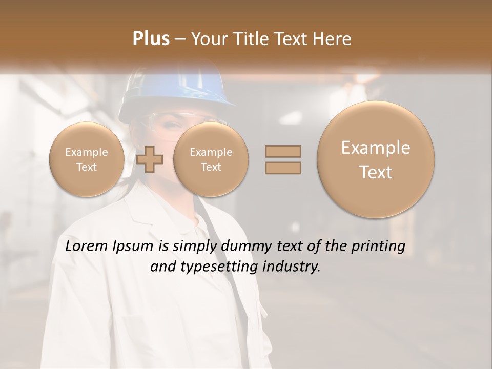 A Woman Wearing A Hard Hat And Glasses PowerPoint Template