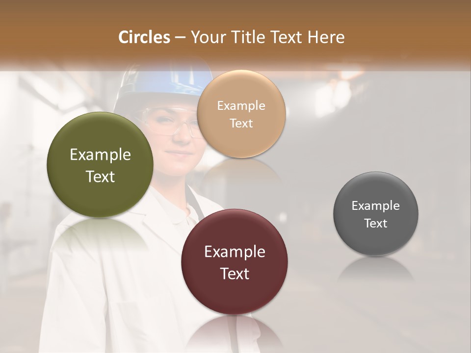 A Woman Wearing A Hard Hat And Glasses PowerPoint Template