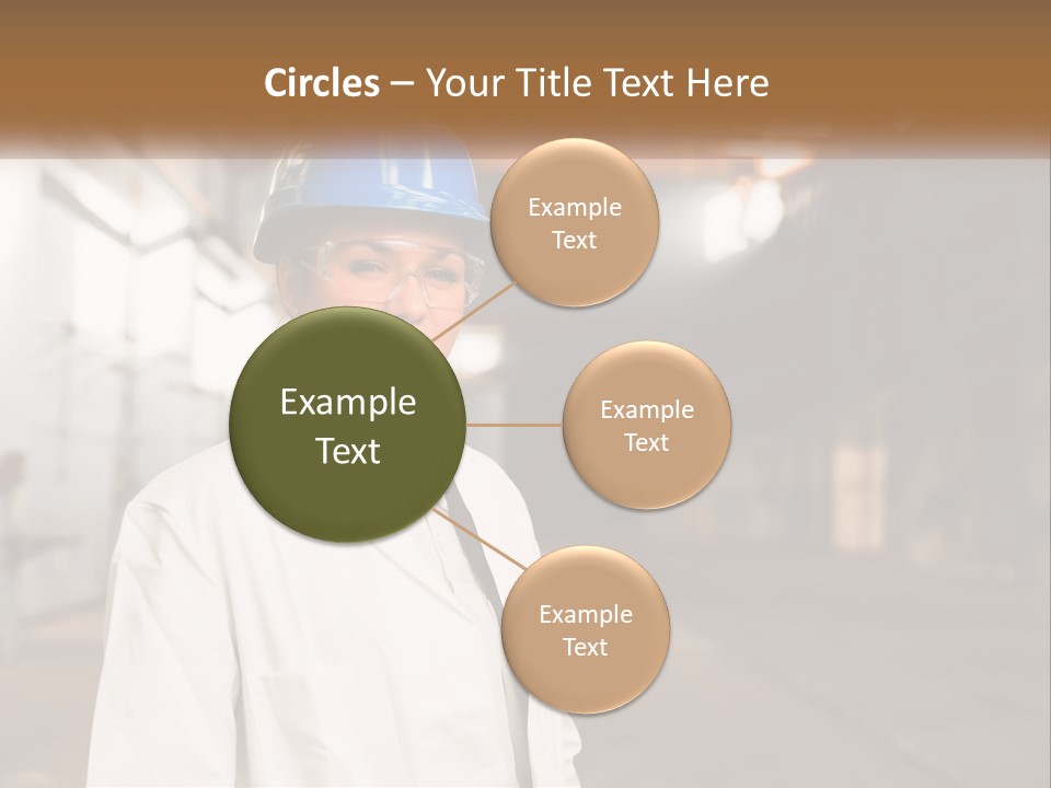 A Woman Wearing A Hard Hat And Glasses PowerPoint Template