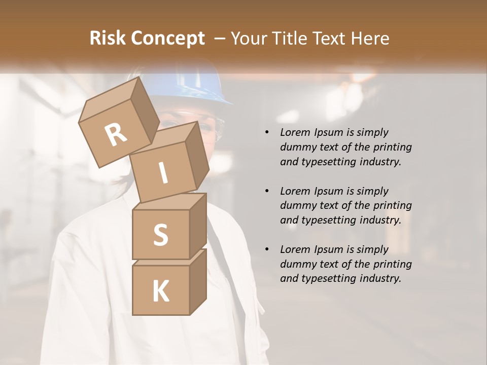 A Woman Wearing A Hard Hat And Glasses PowerPoint Template