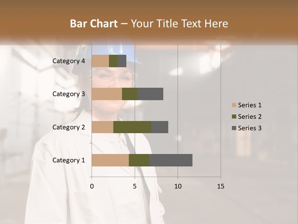 A Woman Wearing A Hard Hat And Glasses PowerPoint Template