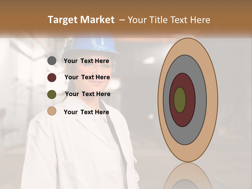 A Woman Wearing A Hard Hat And Glasses PowerPoint Template