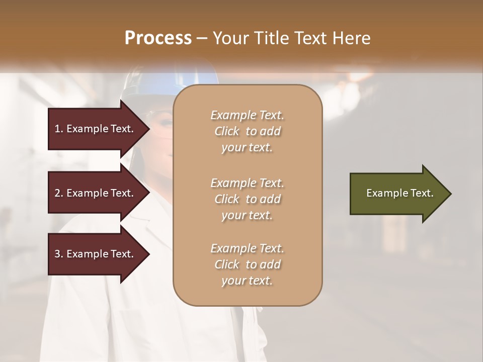 A Woman Wearing A Hard Hat And Glasses PowerPoint Template