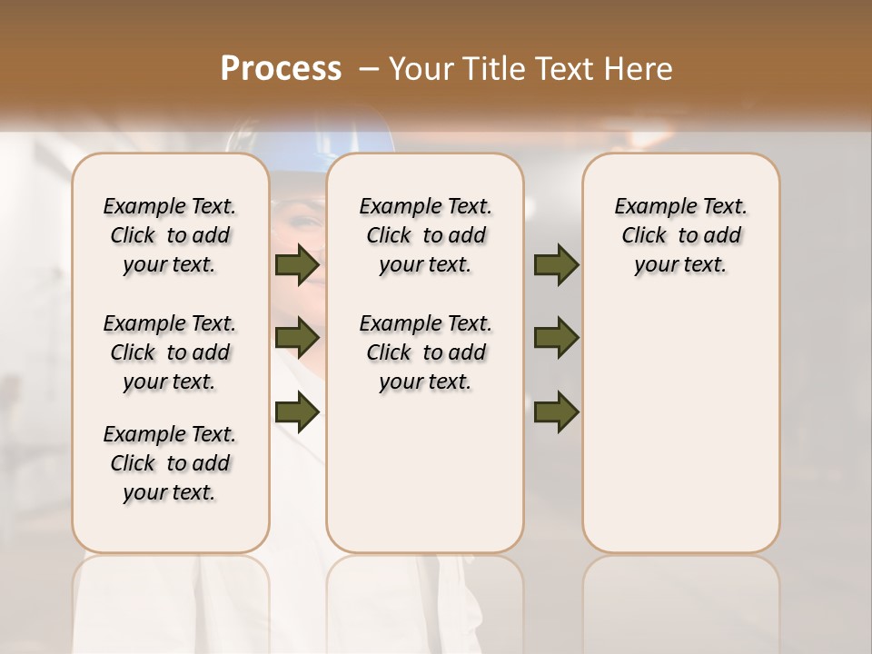 A Woman Wearing A Hard Hat And Glasses PowerPoint Template