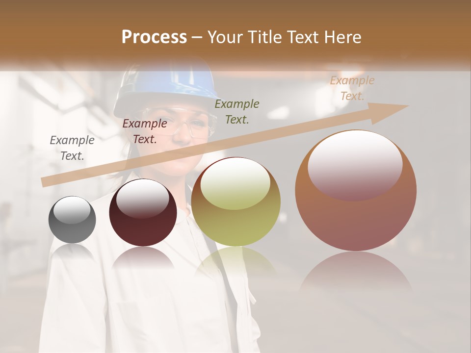 A Woman Wearing A Hard Hat And Glasses PowerPoint Template
