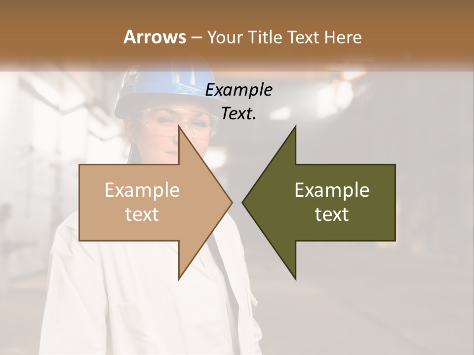 A Woman Wearing A Hard Hat And Glasses PowerPoint Template