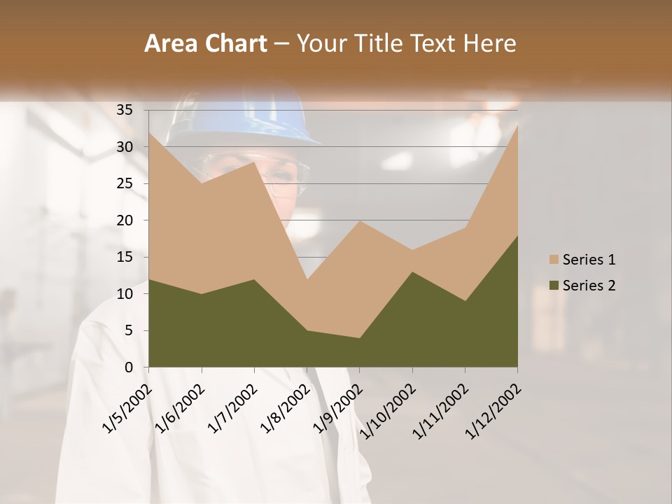 A Woman Wearing A Hard Hat And Glasses PowerPoint Template